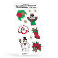 White Paper Christmas Holiday Sticker Sheet (Snowman/ Snow Angel)